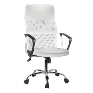 Kancelárske kreslo Mizar 2501 biela/chróm