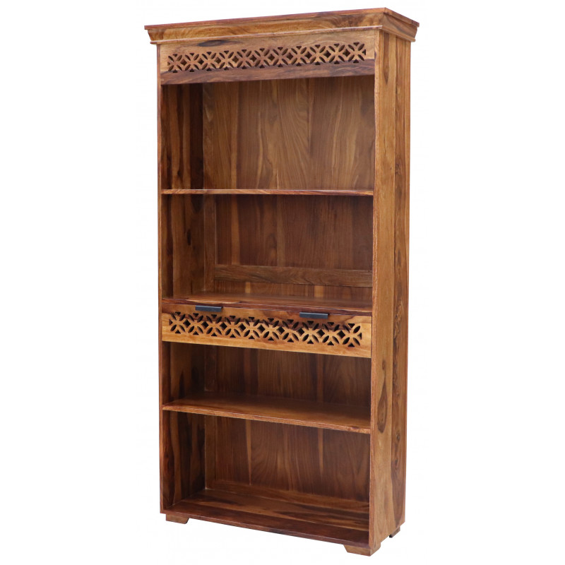 Knižnica Mira 90x180x35 indický masív palisander – Obrázok 2
