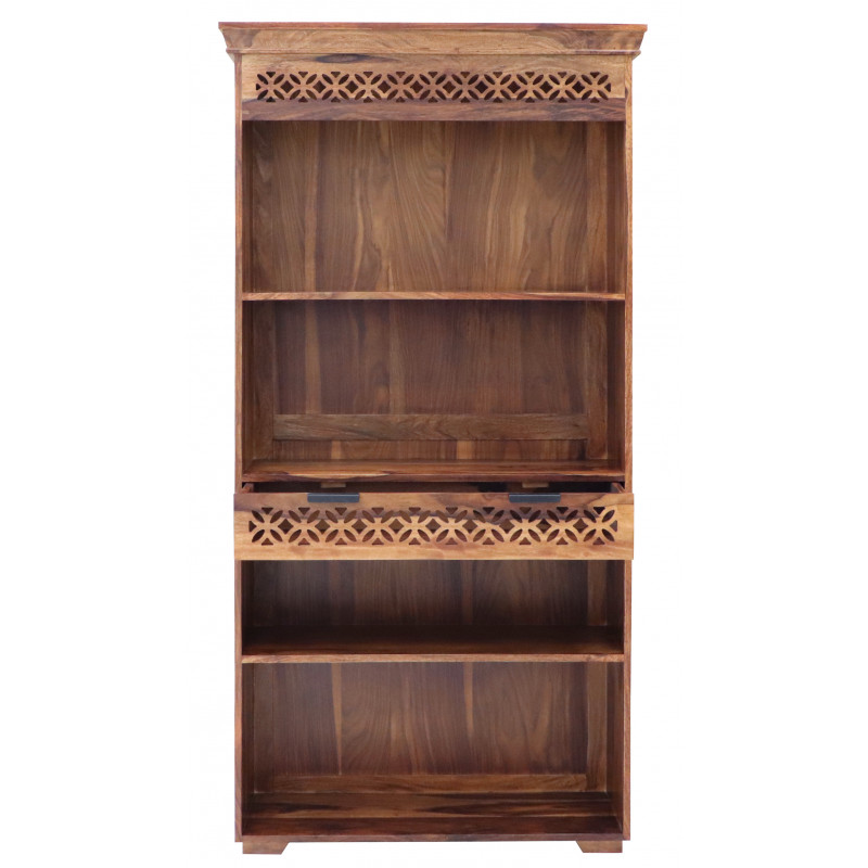 Knižnica Mira 90x180x35 indický masív palisander – Obrázok 3