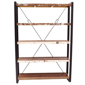 Knižnica Retro 140x200x35 recyklované mango