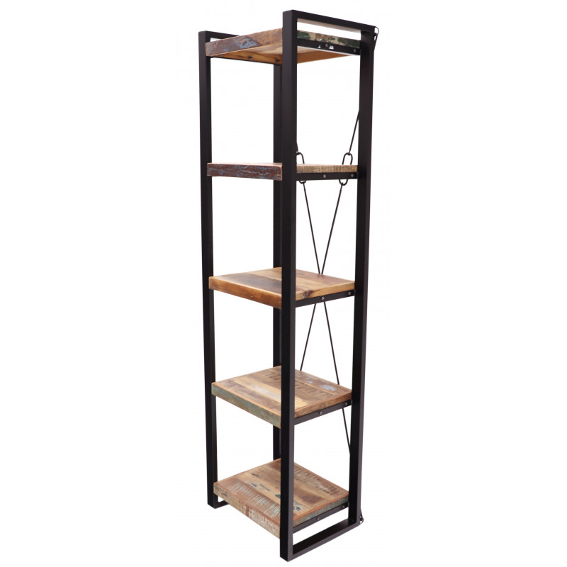 Knižnica Retro 60x200x35 recyklovaného mango – Obrázok 2