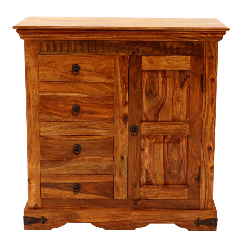 Komoda Jali s úložným priestorom 90x90x45 z indického masívu palisander