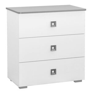 Komoda Bb05  biela+sivá