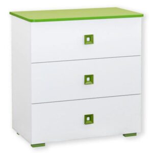 Komoda Bb05  biela+zelená