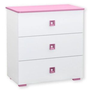 Komoda Bb05  bielo+ružová