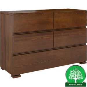 Komoda drevená borovica 5s Skandica Vestre Orech
