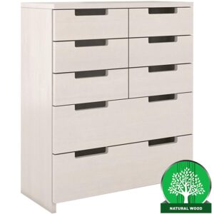 Komoda drevená borovica 8s Skandica Spectrum Biely