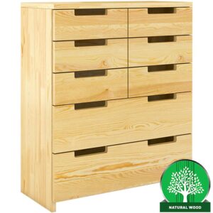 Komoda drevená  borovica 8s Skandica Spectrum prírodná