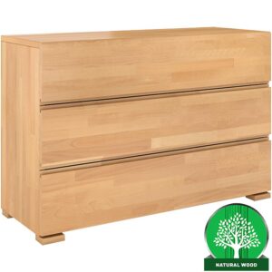 Komoda drevená  buk 3s Skandica Vestre prírodná