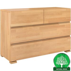Komoda drevená buk 4s Skandica Vestre prírodná