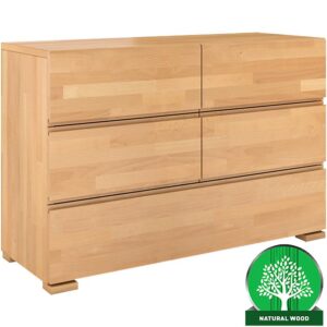 Komoda drevená buk 5s Skandica Vestre prírodná