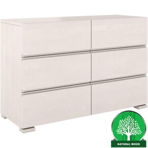 Komoda drevená buk 6s Skandica Vestre Biely