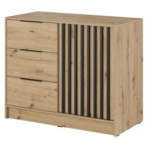 Komoda Nelly 2D Dub Artisan/Čierna