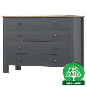 Komoda Oskar 4s 90x40x90 Šedá