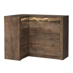 Komoda rohová Odraz Indianapolis I15K tmavý jaseň