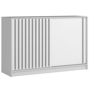 Komoda Royal biela/lamela šedá