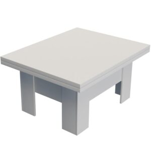 Konferenčný rozkladací, zdvíhací stolík Eryk biely