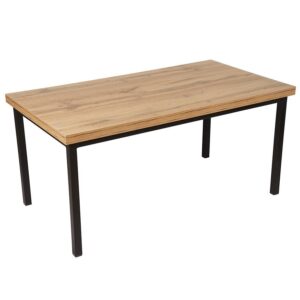 Konferenčný stôl Tosia 110×60 Dub Wotan čierne nohy