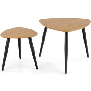 Konferenčný stolík Nicea 2 zlatý dub / čierny Kpl-2