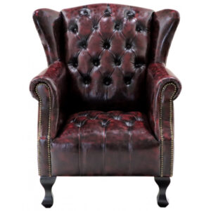 Kreslo Cardiff z pravej hovädzej kože New Red