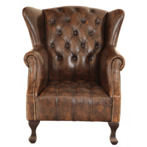 Kreslo Cardiff z pravej hovädzej kože Whisky