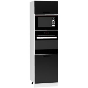 Kuchynská skrinka Emily D60PK MV 2133 PL čierny hrášok