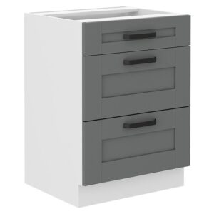 Kuchynská skrinka Luna dustgrey/biela 60D 3S BB