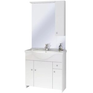 Kúpeľňový set skrinka s umývadlom + zrkadlo  Bratislava D85