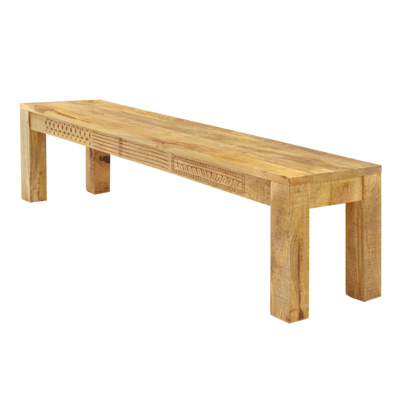 Lavica Manu 175x40 indický masív mango – Obrázok 2