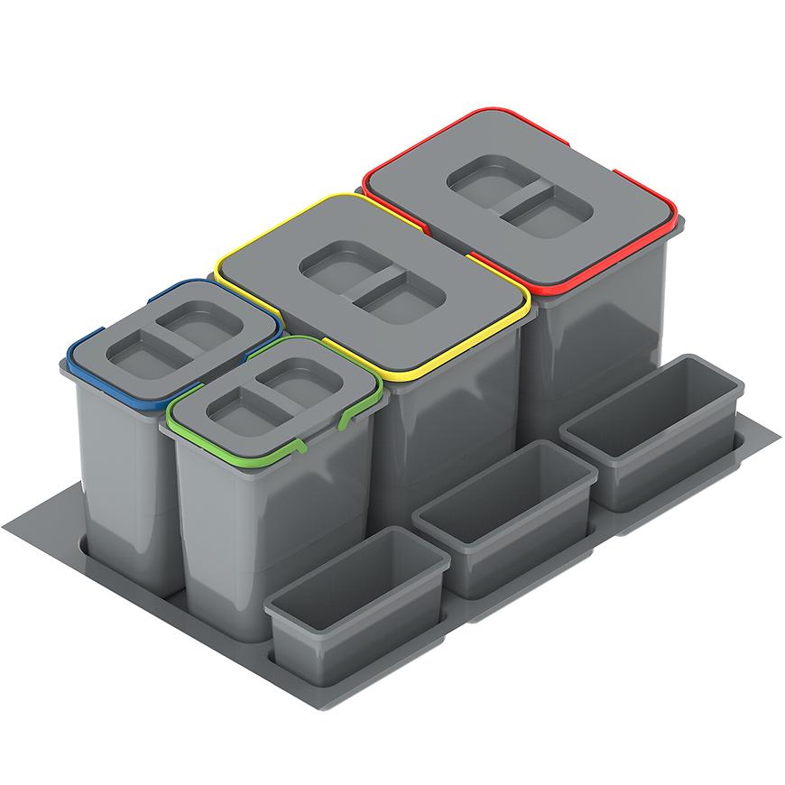 Nádoba na odpad Praktiko 80 4 dielná (2x20 l + 2x9 l)