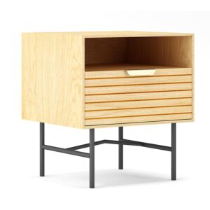 Nočný stolík Bassel 2521 45x40x50 prírodný/čierna