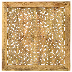 Obraz na stenu Retro 90x90x3 ručne vyrezávaný indický masív mango