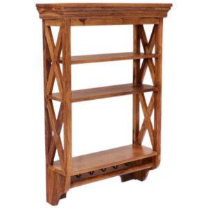 Polica na stenu Jali 60x90x22 z indického masívu palisander