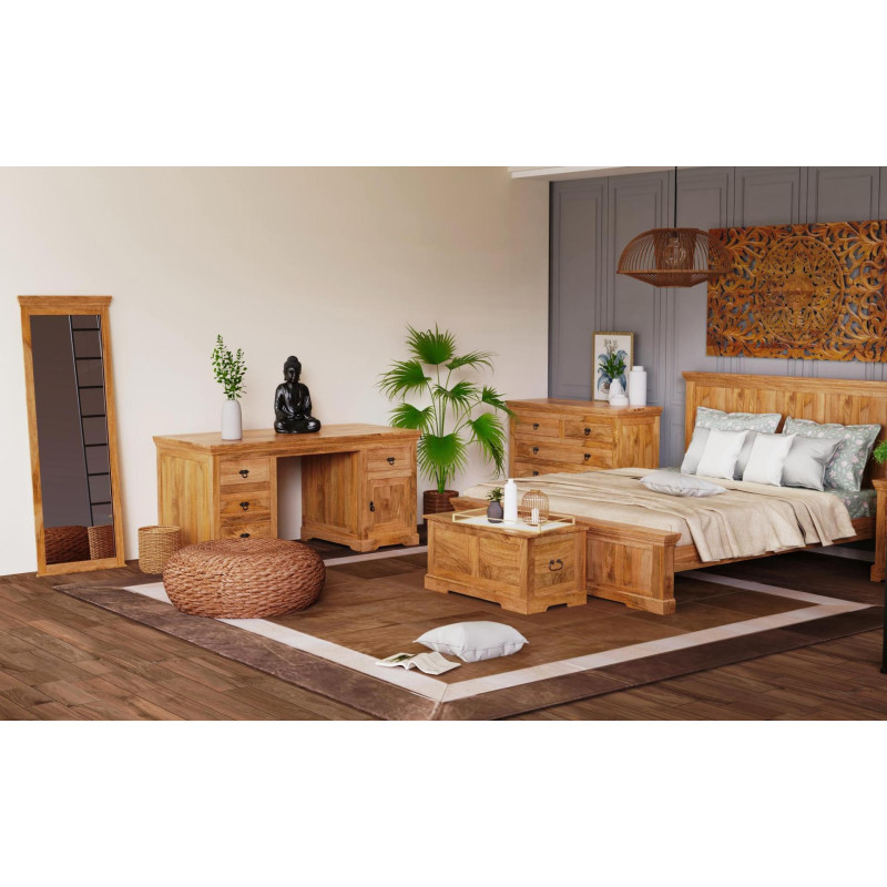 Posteľ Guru 160x200 indický masív mango – Obrázok 2