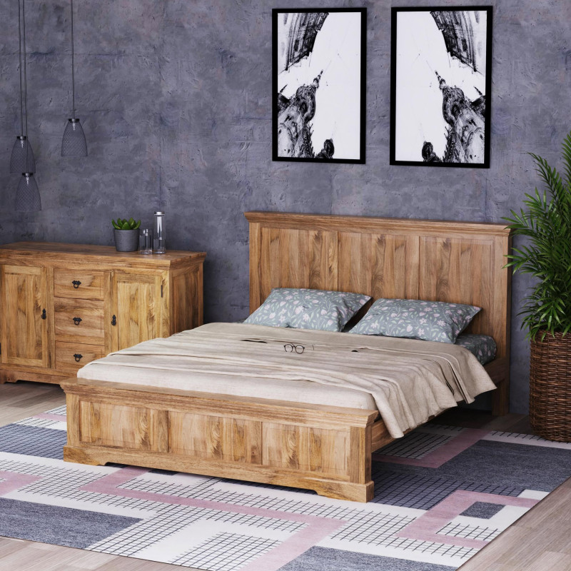 Posteľ Guru 180x200 indický masív mango – Obrázok 5