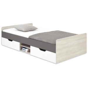 Posteľ 120 Remo RM16 dub wilton/biela/antracit