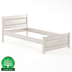 Posteľ buková LK120–100×200 bielený