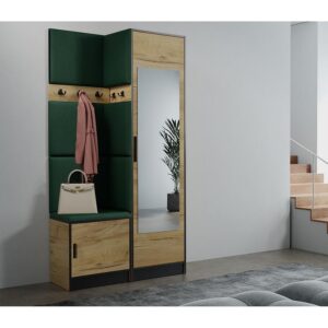 Predsieňový nábytok Roj 11 craft + Kronos 19 zelený