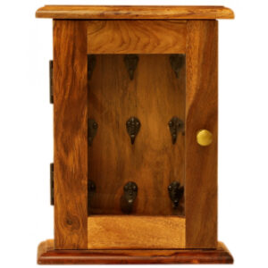 Presklená skrinka na kľúče 30x40x10 Jali z indického masívu palisander