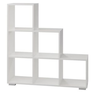 Regál schody 3×3 biely