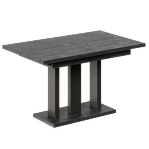 Rozkladací stôl Appia 130/210x80cm Mat čierne nohy/Betón Tmavý