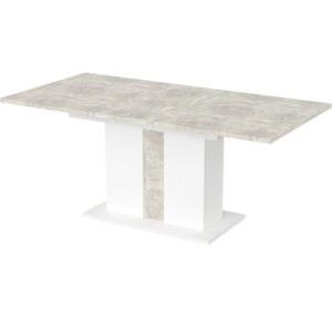 Rozkladací stôl Grays 134/174×90 cm betón/biela