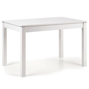 Rozkladací stôl Maurycy 118/158x75cm doska/ABS/MDF – Biely