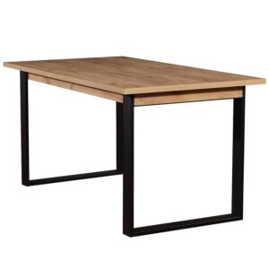 Rozkladací stôl ST42 150/198×85 cm  dub wotan/čierny