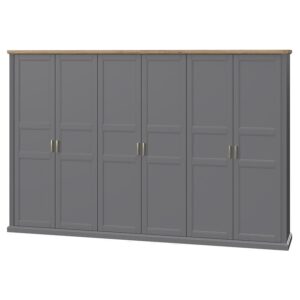 Skriňa 6d Tara p6/ta graphite/pacific walnut