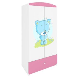 Skriňa Babydreams Ružová – Medveď modrý