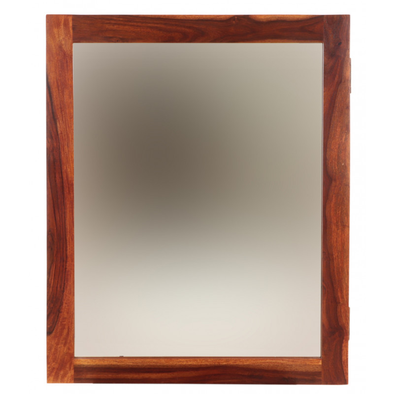 Skrinka so zrkadlom do kúpeľne 65x80x15 indický masív palisander