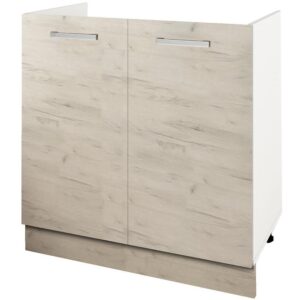 Skrinka do kuchyne Charlotte 80lc For The Kitchen Sink White/Oak White Cra