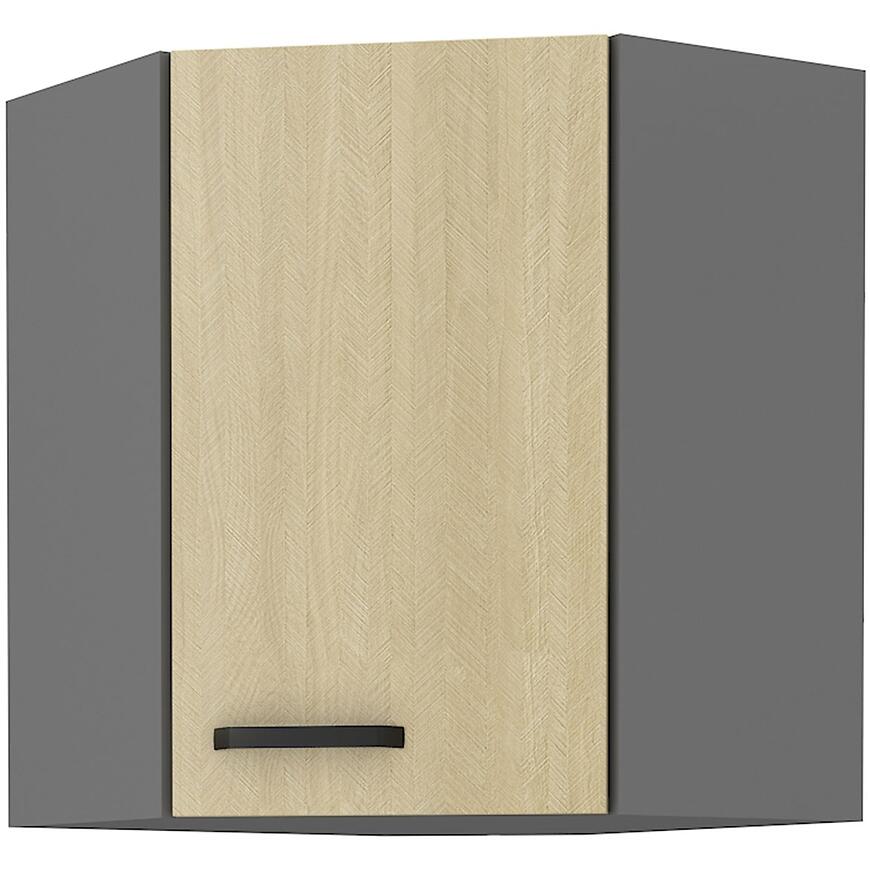 Skrinka do kuchyne SCANDI HERRINGBONE/ANTRACIT 60X60 GN-72 2F (45°)