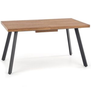 Stôl Berlin 90×160 mdf/oceľ – medový orech/čierna